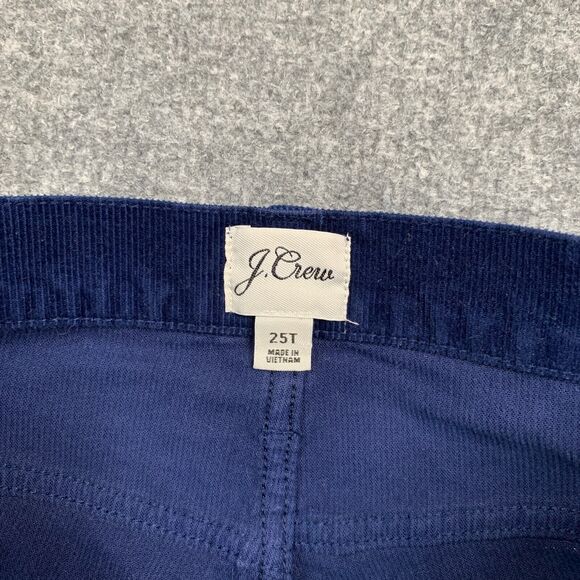 J Crew Pants Womens 25T Tall Blue Vintage SLIM Straight Corduroy Mid Rise Pocket - Picture 4 of 12